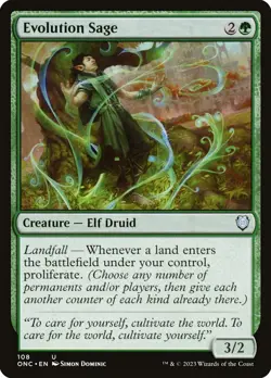 MTG Evolution Sage ** Phyrexia: All Will Be One Commander ** English (NM) - Image 1