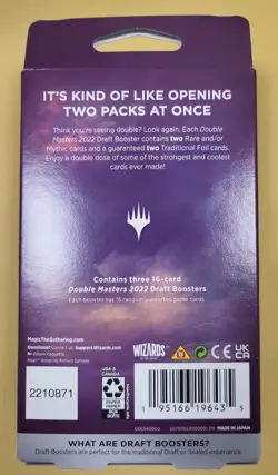 Magic: The Gathering Double Masters 2022 3-Booster Draft Pack 195166196435 - Image 2