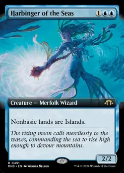 MTG Harbinger of the Seas - Foil - Extended Art, NM-Mint, English Modern Horizon - Image 1