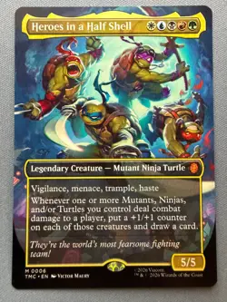 Heroes in a Half Shell (Borderless) Teenage Mutant Ninja Turtles TMNT MTG #6 NM - Image 1
