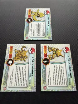 Pokemon Abra Kadabra Alakazam Evolution Line Topps Series 1 Holo NM - Image 2