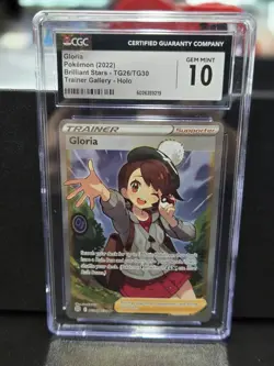 CGC 10 Gloria TG26 Full Art Trainer Pokemon English Sword Shield Brilliant Stars - Image 1