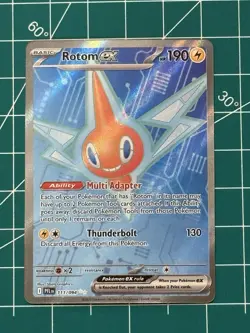Rotom Ex 111/094 Me02: Phantasmal Flames Ultra Rare Holo 190 HP Pokemon TCG - Image 1