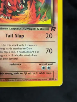 Dark Charmeleon 32/82 [Gold W Stamp] Team Rocket Promo Stamped [LP] Pokemon TCG - Image 5