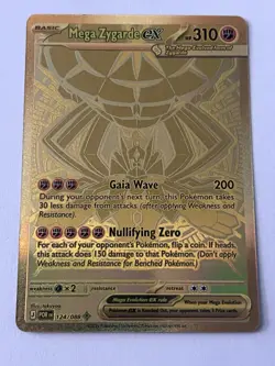 Pokemon Mega Zygarde ex Gold Hyper Rare 124/088 Perfect Order - Image 1