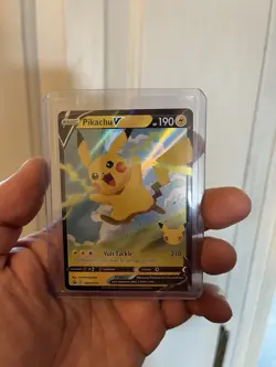 Pokemon Pikachu V Promo Full Art Holo Sword & Shield SWSH143 190 HP - Image 1