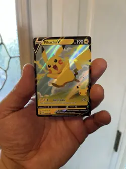 Pokemon Pikachu V Promo Full Art Holo Sword & Shield SWSH143 190 HP - Image 2