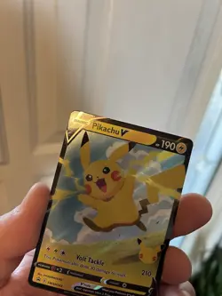 Pokemon Pikachu V Promo Full Art Holo Sword & Shield SWSH143 190 HP - Image 4