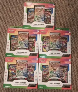 Lot Of 5 ✅ Pokemon TCG First Partner Illustration Collection Series 1 New Sealed - Image 1