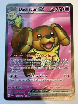 Pokemon Dachsbun ex 160/142 SV07: Stellar Crown Special Illustration Rare Holo - Image 1
