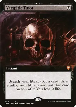 MTG Vampiric Tutor (Extended Art, NM Nonfoil) [Commander Legends] - Image 1