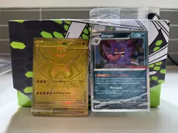 Pokemon Perfect Order Mega Zygarde Gold Hyper Rare + Gengar GameStop Promo - Image 1