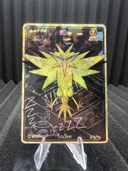 Zappo (Zapdos) 64/91 -Cracked Ice Holo - Pokederp Set 3 Fan Art - Pokemon - Image 1