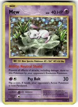 Mew 53/108 Holo Rare XY Evolutions Pokemon TCG 2016 HP/DMG see pics - Image 1