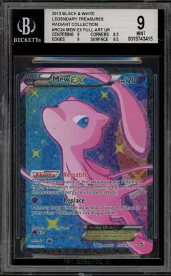 Pokemon Mew EX Legendary Treasures Radiant Coll. Full Art #RC24 BGS 9 Mint - Image 1