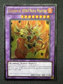 Yugioh Elemental HERO Nova Master 1st Edition Ultimate Rare GENF-EN093 VLP/NM - Image 1
