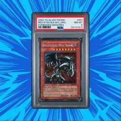 2002 YUGIOH! RED EYES BLACK METAL DRAGON FMR-001 SECRET RARE PROMO - PSA 8 💎 - Image 1