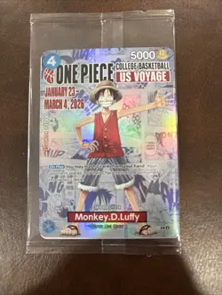 Monkey.D.Luffy (College Basketball US Voyage) P-055 One Piece Promotion Sealed! - Image 1