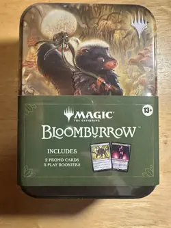 Magic The Gather Bloomburrow Tin (2 Promo Cards, 5 Play Booster Packs) Mtg - Image 1