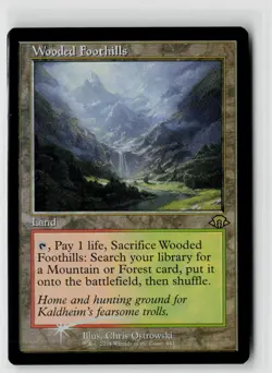 MTG Modern Horizons 3 Wooded Foothills (Retro Frame) Foil x1 NM Rare - Image 1