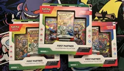 3x Pokemon First Partner Illustration Collection Series 1 - Same Day Shipping - Image 1