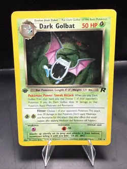 Pokemon Dark Golbat 1st Edition Holo Rare Team Rocket 7/82 - Image 2