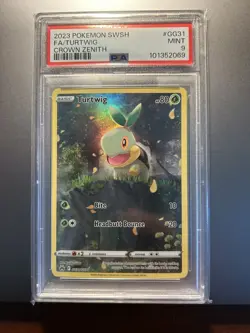 Turtwig GG31/GG70 Galar Gallery Graded PSA MINT 9 Pokemon TCG Crown Zenith - Image 1