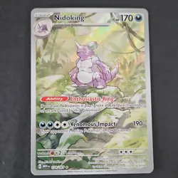 Pokemon Nidoking Illustration Rare 174/165 Scarlet & Violet 151 Full Art Holo 1… - Image 1