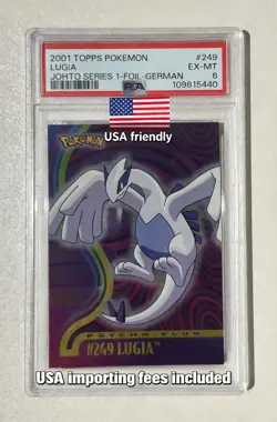 Pokemon TOPPS Jotho series 1 - German Lugia #249 - PSA6 Pop1 - Image 1