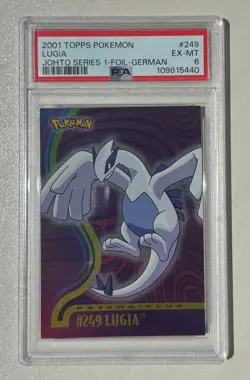 Pokemon TOPPS Jotho series 1 - German Lugia #249 - PSA6 Pop1 - Image 2