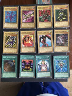 Konami Yu-Gi-Oh! TCG 12 Card Lot Twin-Headed Fire Dragon, Curse of Dragon, Gaia - Image 1