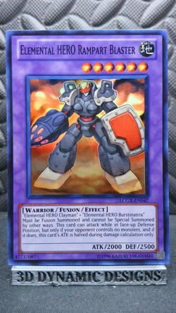 | Yugioh Elemental HERO Rampart Blaster LCGX-EN047 1st Super Rare NM 🔥 | - Image 1