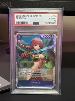 One Piece TCG Royal Blood Rebecca OP10-058 SR PSA 10 English Edition - Image 1