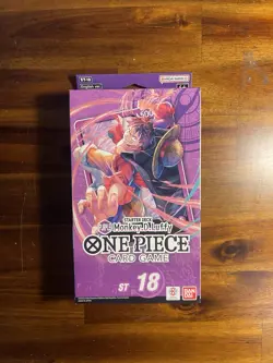 One Piece card game English Starter Deck Purple Luffy ST-18 Sealed - Image 1