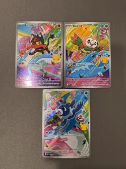 Pokemon First Partner Illustration Collection 3 card gen 7 Alola Set NM - Image 1