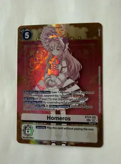 Digimon Card Game Homeros BT24-102 Time Stranger SEC Foil NM - Image 1