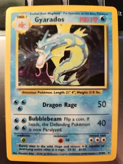 RETIRED Pokemon Card – 1999 Holo Gyarados #6/102 – NM – WOTC Base Set - Image 1