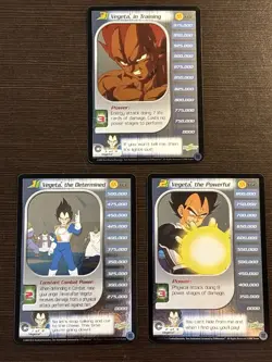 DBZ CCG Rare LIMITED Vegeta Foil Card LOT LV 1-3 173 175 Dragon Ball Score Z TCG - Image 1