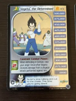 DBZ CCG Rare LIMITED Vegeta Foil Card LOT LV 1-3 173 175 Dragon Ball Score Z TCG - Image 3
