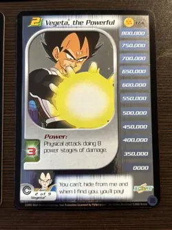 DBZ CCG Rare LIMITED Vegeta Foil Card LOT LV 1-3 173 175 Dragon Ball Score Z TCG - Image 5