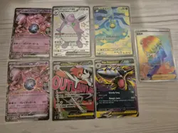 Pokemon 7 Card Lot EX Trainer Japanese 2025 Mewtwo, Wigglytuff, Mega Sharpedo - Image 1