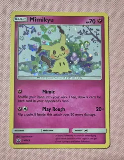 Pokemon TCG Mimikyu SM163 Sun & Moon Cosmos Holo Rare Black Star Promo Card 2019 - Image 1