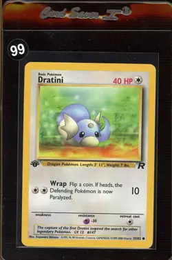 1st Edition Dratini 53/82 - Team Rocket - Pokemon Card - Near Mint (NM) - Image 5
