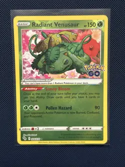 Radiant Venusaur 004/078 Radiant Rare Pokemon Card Pokemon GO NM/M - Image 1