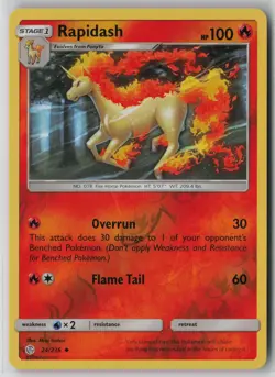 Rapidash 59/130 Pokemon TCG Cosmic Eclipse Reverse Holo Card (Near Mint) NM 1 - Image 1