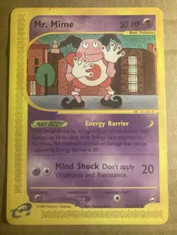 Mr. Mime Pokemon Card Aquapolis 95a/147 MP - Image 1