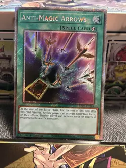 Yu-Gi-Oh! Anti-Magic Arrows Platinum Secret Rare Card RA03-EN264 NM - Image 1