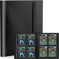 Small Card Binder with Waterproof Pages for 160 Trading Cards (Black) - Image 1