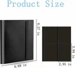 Small Card Binder with Waterproof Pages for 160 Trading Cards (Black) - Image 3