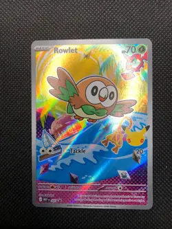 Pokemon Card Rowlet MEP 043 First Partner Illustration Promo 30th Anniversary - Image 1
